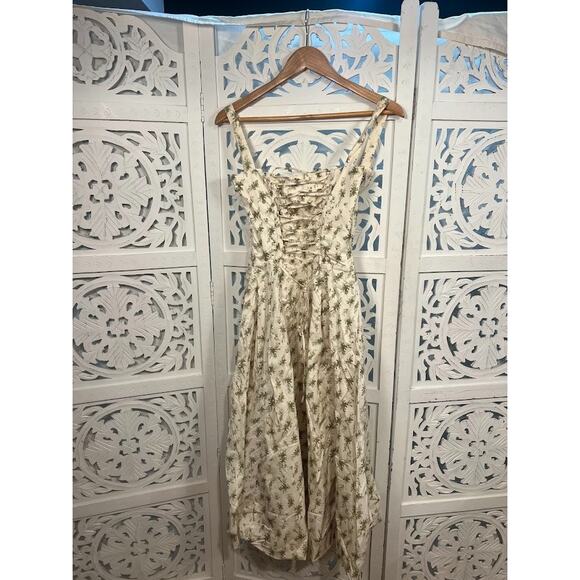 House of CB Carmen Garden Print Bustier Midi Sundress Size S Small - Picture 6 of 10